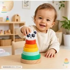TOOKY TOY Hi Pando Panda Tower — პანდას კოშკი (საგანმანათლებლო სათამაშო)