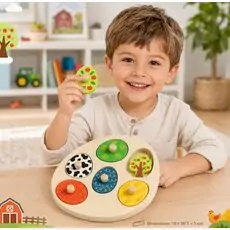 Wooden Eggs Puzzle - სათამაშო ხის კვერცხის ფაზლი