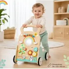 Tooky Toy  Wooden Ride-on Walker - საბავშვო ხის ვოლქერი