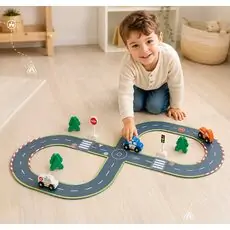 TOOKY TOY Hi Pando Construction Set – City and Roads-საბავშვო კონსტრუქციის ნაკრები ქალაქი და გზები
