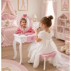 Heart Wooden Dresser Set  - ხის საბავშვო ტრილიაჟი