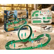 Dinosaur Track Set With Car And Accessories - სათამაშო ტრასა აქსესუარებით