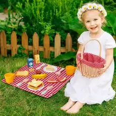 Tooky Toy Picnic Basket Pretend Play Set - განსავითარებელი სათამაშო პიკნიკის ნაკრები