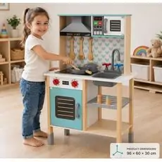 TOOKY TOY Kitchen Set-ხის სათამაშო სამზარეულოს ნაკრები