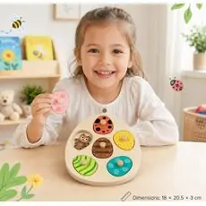 Wooden Eggs Puzzle Insect - სათამაშო ხის კვერცხის ფაზლი