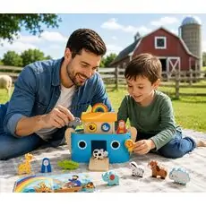 Tooky Toy Puzzle Noah's Ark - ხის განსავითარებელი სათამაშო ნოეს კიდობანი