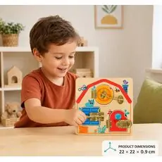 Tooky Toy Latches Activity Board TH985 - ხის განსავითარებელი სათამაშო