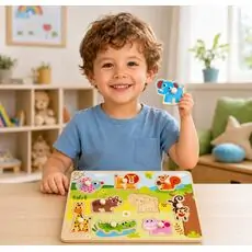 Tooky Toy Animal puzzle TY857  -  სათამაშო ცხოველების პაზლი
