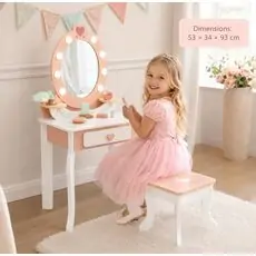 Wooden Dressing Table - სათამაშო ხის ტრილიაჟი