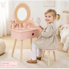 Kids Vanity Table & Chair Set-საბავშვო მაკიაჟის მაგიდა და სკამის ნაკრები