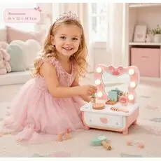 TOOKYTOY Dressing Table - Butterfly---TP528-ხის სათამაშო მაკიაჟის მაგიდა