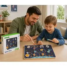 Tooky Toy Wooden Educational Set With Planets Of The Solar System - ხის განსავითარებელი სათამაშო მზის სისტემა