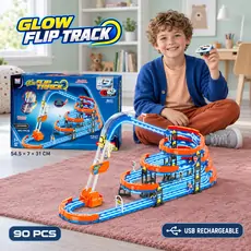 Glow Extreme Race Track With Ladder - ექსტრემალური სარბოლო ტრასა კიბით
