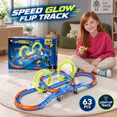 Glow Auto Track With Two Loops - სათამაშო ავტოტრასა ორი მარყუჟით