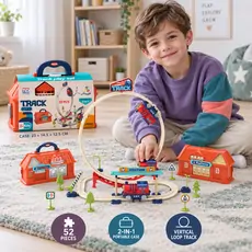 Track City Portable Train Set - სათამაშო ქალაქის ტრასის ნაკრები