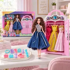 Fashion Doll Wardrobe Set - სათამაშო თოჯინის გარდერობის ნაკრები