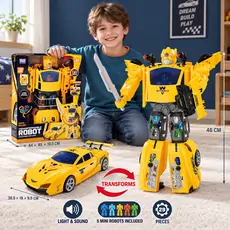 Super Racing Transformable Robot With Sound And Light - სათამაშო ტრანსფორმერი რობოტი/მანქანა