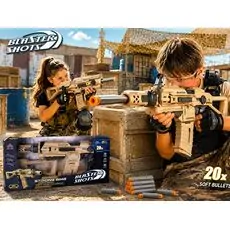 Strong Blaster Shots Soft Bullets Gun  - სათამაშო თოფი