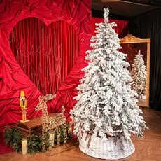 Viennese Snow-Covered Christmas Tree PE 210 CM  დათოვლილი ნაძვის ხე 100% სილიკონი