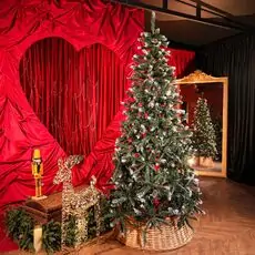 Christmas Tree With Pine Cones საახალწლო ნაძვის ხე გირჩებით 210  სმ