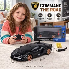 Remote Control Car Black Lamborghini Sian - სათამაშო ლამბორგინის შავი მანქანა