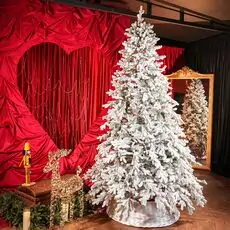 Viennese Snow-Covered Christmas Tree PE 250 CM  დათოვლილი ნაძვის ხე 100% სილიკონი