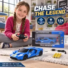 Remote Control Blue Licensed Car 2022 Ford GT Heritage - სათამაშო დისტანციურად მართვადი ფორდის მანქანა