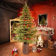 December Dream Christmas Tree PE+PVC 210 CM With Mixed Silicone Needle - ნაძვის ხე შერეული სილიკონის წიწვებით
