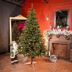 Jasmine Green Christmas Tree PE + PVC 220CM With Olive Tips And Mixed Silicone Needle - ნაძვის ხე შერეული სილიკონის წიწვებით