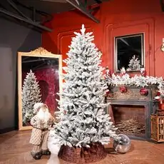 Roselle Snow-Covered Christmas Tree  PE+PVC 210 CM  - დათოვლილი ნაძვის ხე შერეული სილიკონის წიწვებით
