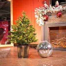 Everwyn Christmas Tree  90 CM 100% Silicone Needle With Lights - ნაძვის ხე 100% სილიკონის წიწვებით და განათებით
