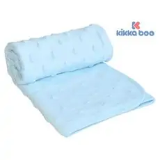 KikkaBoo-ს ახალშობილის პლედი 3D Stars ცისფერი