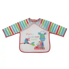 Cangaroo-ს წინსაფარი BABY BIB WITH SLEEVE MESSY RED 1008