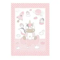 KikkaBoo-ს ახალშობილის პლედი Blanket Unicorn Pink