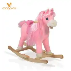 Cangaroo-ს ფუმფულა სარწეველა ცხენი Plush rocking horse Rose WJ-001 Pink
