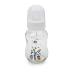 Cangaroo-ს საბავშვო ბოთლი NORMAL GLASS BOTTLE WITH STANDART NECK 120ml - GB301