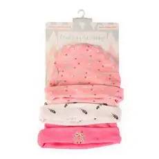 Cangaroo-ს ახალშობილის ქუდების ნაკრები Baby Hats Tibby Pink
