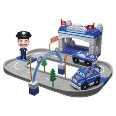 Ucar Toys-ის სათამაშო კონსტრუქტორი  95 UCARTOYS MAGIC BLOCKS POLICE DEPARTMENT