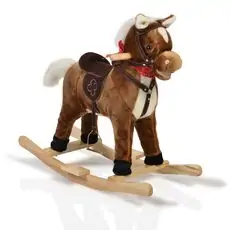Cangaroo-ს ფუმფულა სარწეველა ცხენი Plush rocking horse Chipper coffee WJ-001