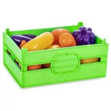 FRUITS AND VEGETABLES IN CHEST Pilsan-ის სათამაშო ხილის ფიგურები 06 037