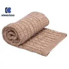 KikkaBoo-ს ახალშობილის პლედი Cable knitted blanket melange beige