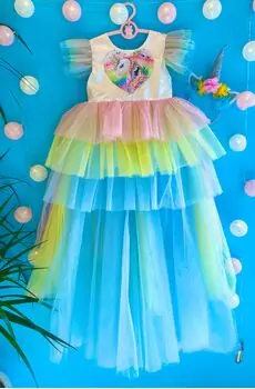 Baby Princes Unicorn Dress Quality Kids - საბავშვო კაბა 1178