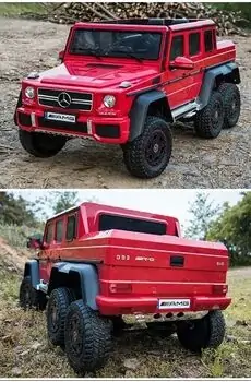 Mercedes Benz G63 Painting Red -  ელექტრო მანქანა კაუჩუკის საბურავებით და ტყავის სავარძლით, 3 image