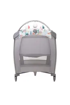 Graco CONTOUR ELECTRA PATCHWORK GREY ორ დონიანი საწოლ-მანეჟი, 3 image