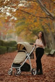 KikkaBoo UGO Melange Beige 4in1 საბავშვო ეტლის კომპლექტი, 14 image