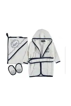 Premium Bath Set Little Prince ახალშობილის ხალათის ნაკრები MİNİWORLD 14447