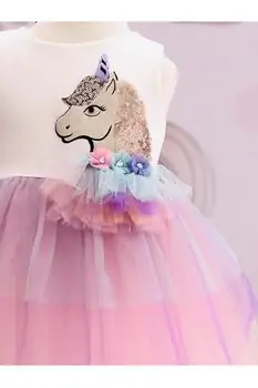 Premium Class Dress Little Unicorn საბავშვო კაბა 9039 ERAY KIDS WHITE, 2 image