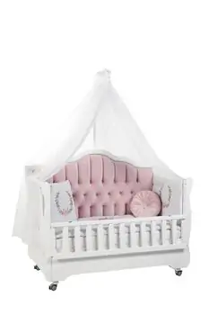 Tahterevalli Paris Pink ახალშობილის პრემიუმ კლასის საწოლის კომპლექტი