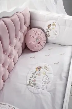 Tahterevalli Paris Pink ახალშობილის პრემიუმ კლასის საწოლის კომპლექტი, 2 image