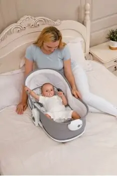 Cangaroo Abba Grey 6in1 Multi-Function Bassinet, Bouncer and Rocker მრავალფუნქციური ელექტრო შეზლონგი, 11 image